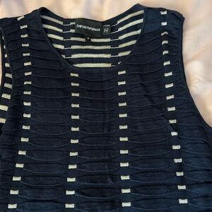 Emporio Armani Woven Knit Silk and Cashmere Tank
